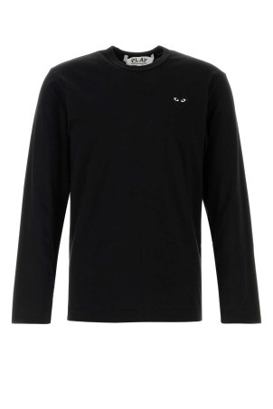 Black cotton t-shirt Black COMME DES GARCONS PLAY (AXT120051 )