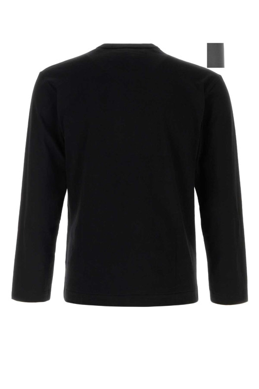 Черная хлопковая футболка Black COMME DES GARCONS PLAY (AXT120051 ) COMME DES GARÇONS PLAY AXT120051 