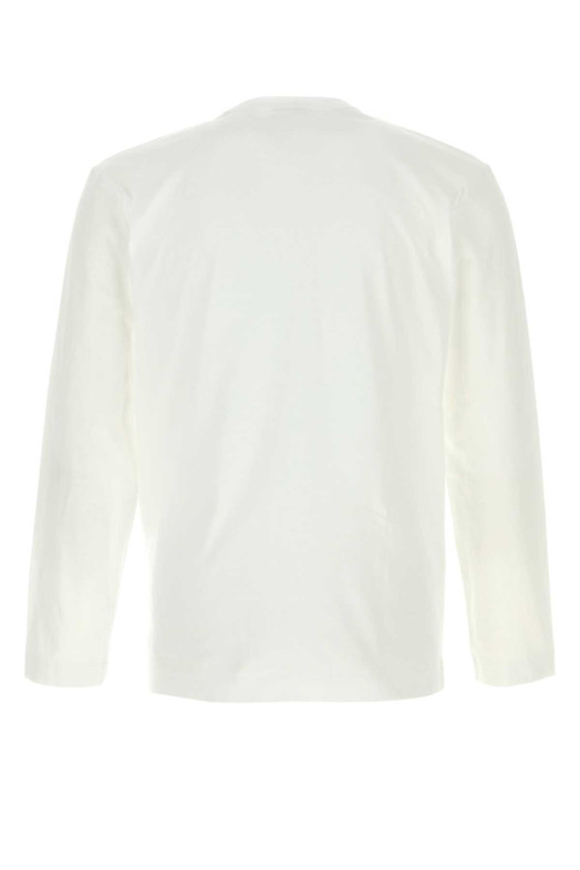 White cotton t-shirt White COMME DES GARCONS PLAY (AXT120051 )