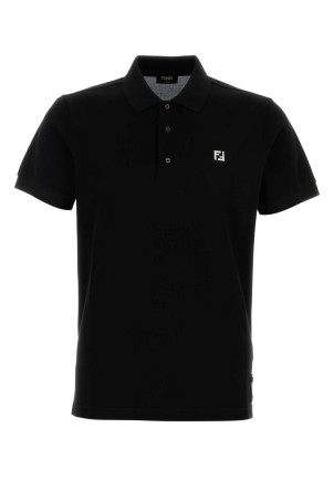 Black piquet polo shirt Black FENDI (FY0985AUA5)
