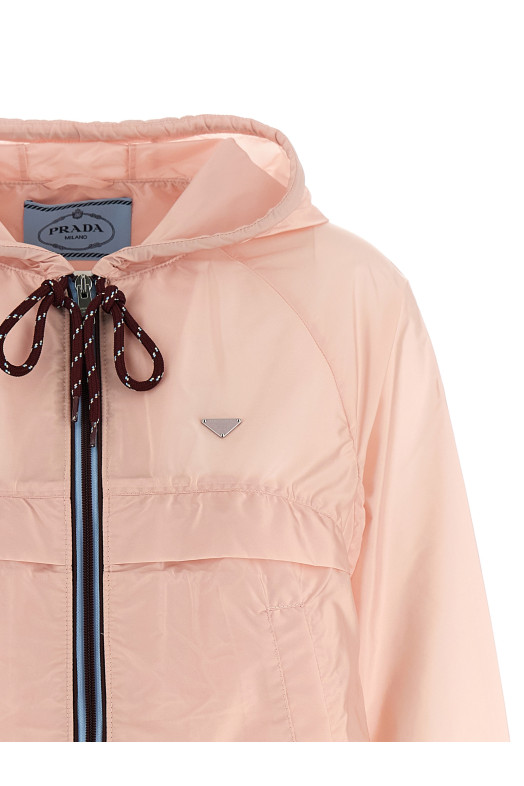Куртка Re-Nylon Feather crop, розовая PRADA 292267SWMO1WQ9F0E18