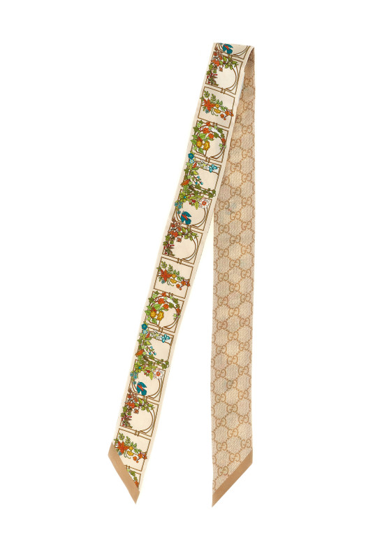 Двусторонний шарф «Gucci Flora» Бежевый 7773523G0019300