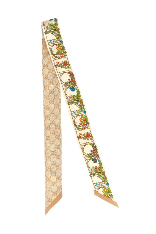 Двусторонний шарф «Gucci Flora» Бежевый 7773523G0019300