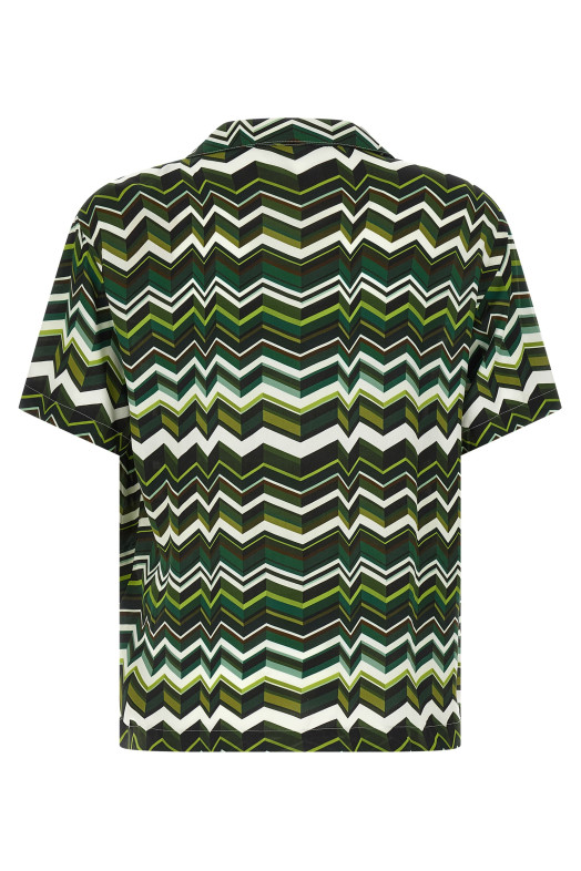 Irregular zigzag shirt Green