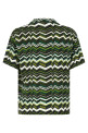 Irregular zigzag shirt Green