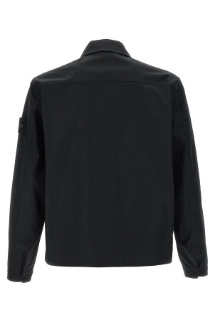 Хлопковая рубашка-накидка Черная STONE ISLAND L1S151200011S0F01V0029
