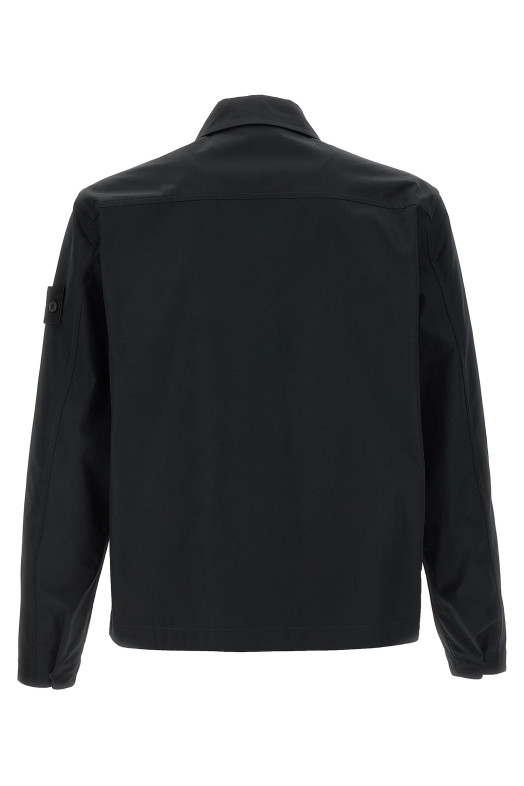 Хлопковая рубашка-накидка Черная STONE ISLAND L1S151200011S0F01V0029