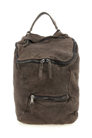 Leather backpack Gray