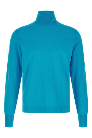 Свитер с высоким воротником и инкрустацией логотипа BLUE PRADA UMR675SOOO1811F0136