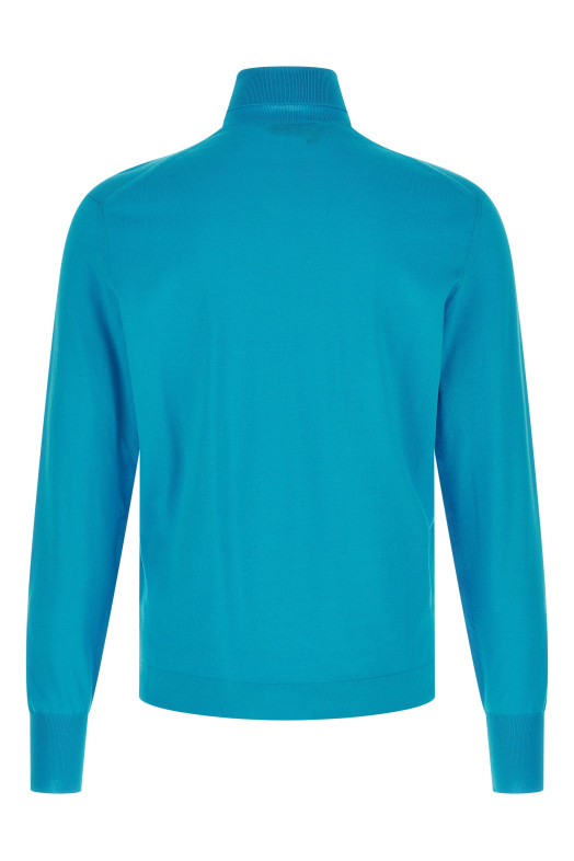 Свитер с высоким воротником и инкрустацией логотипа BLUE PRADA UMR675SOOO1811F0136