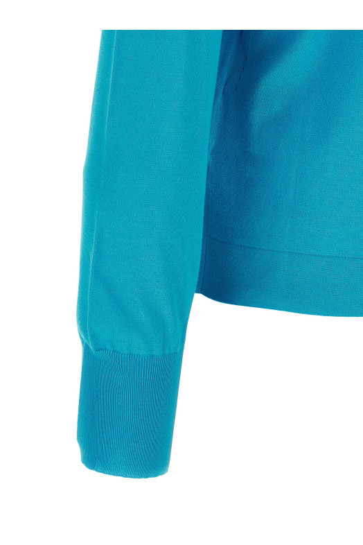 Свитер с высоким воротником и инкрустацией логотипа BLUE PRADA UMR675SOOO1811F0136