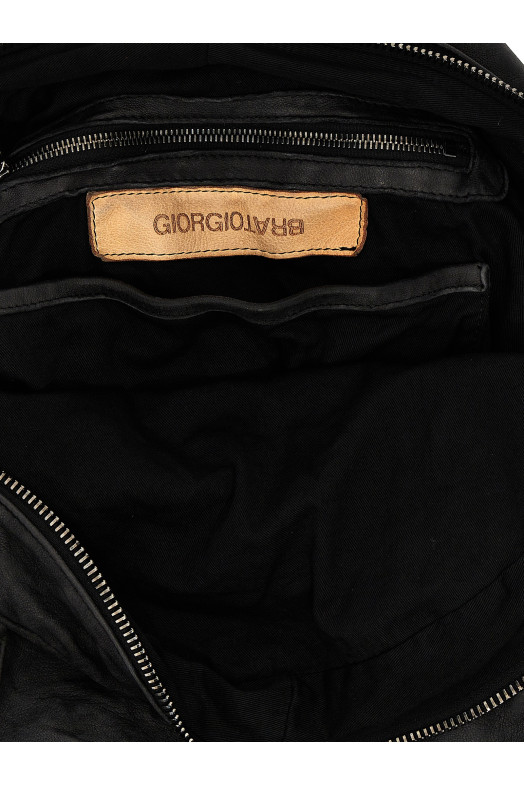 Кожаный рюкзак Черный GIORGIO BRATO BS26S2401VBRUSHNERO