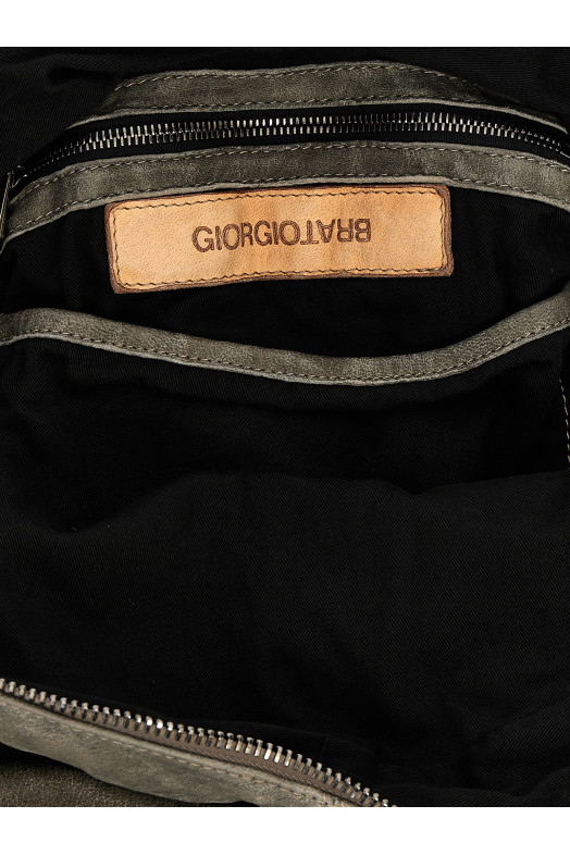 Кожаный рюкзак Серый GIORGIO BRATO BS26S2401VBRUSHSLATE