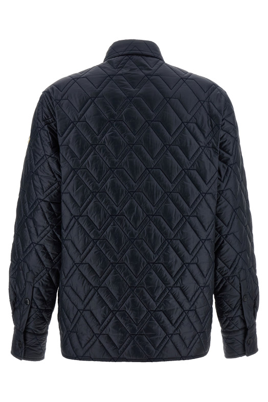 Стеганая рубашка-накидка Синяя MONCLER L10932F00001788UY778