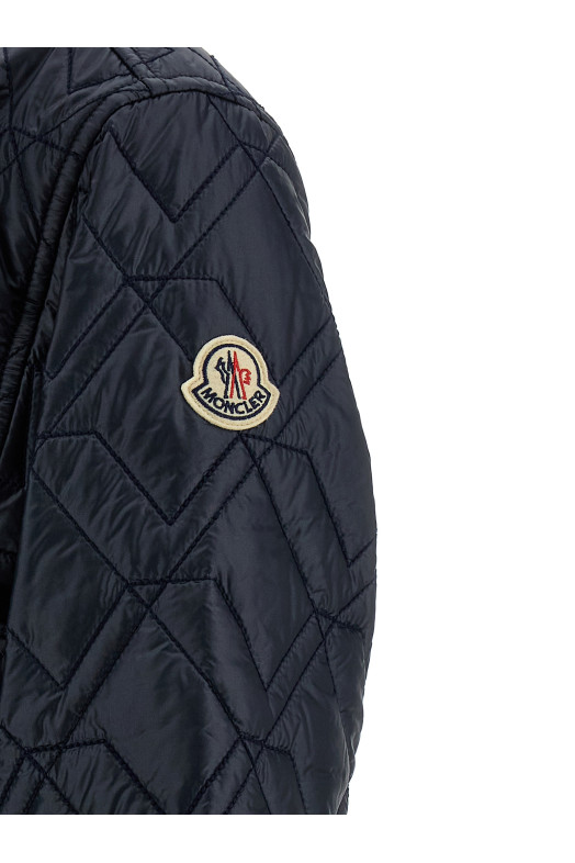 Стеганая рубашка-накидка Синяя MONCLER L10932F00001788UY778