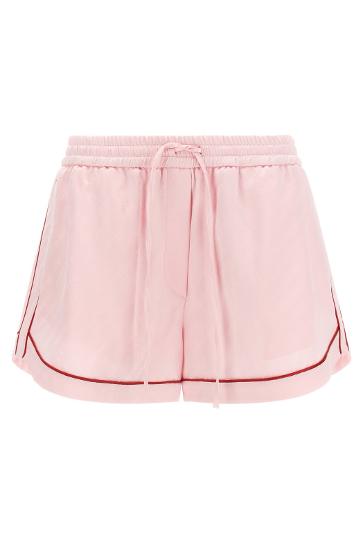 Жаккардовые атласные пижамные шорты Розовые OWCB05IS26FAB0013C003C00