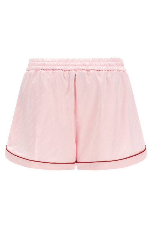 Жаккардовые атласные пижамные шорты Розовые OWCB05IS26FAB0013C003C00