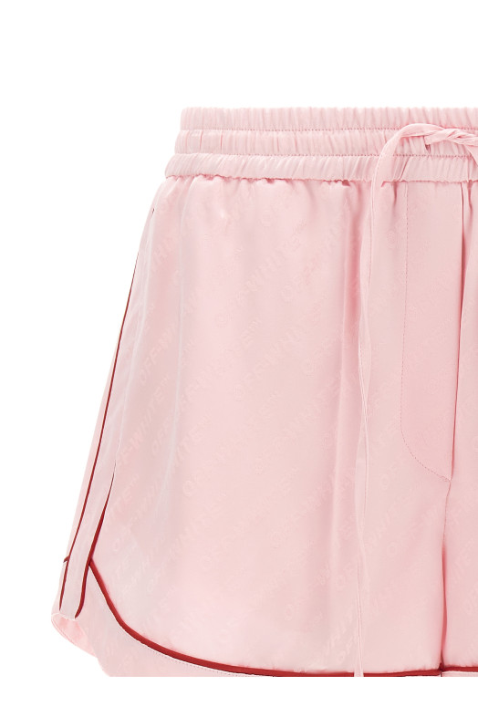 Жаккардовые атласные пижамные шорты Розовые OWCB05IS26FAB0013C003C00