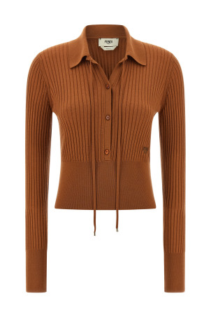 Ribbed sweater Brown