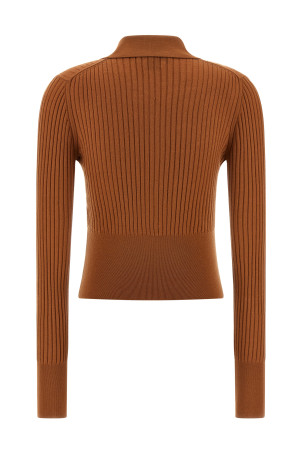 Ribbed sweater Brown