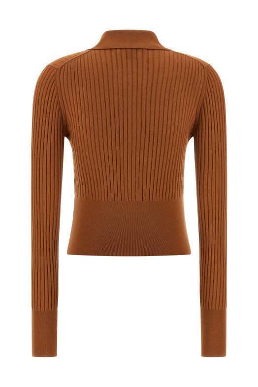 Свитер с ребристой текстурой Коричневый FENDI FZXD75AUZTF1T6K