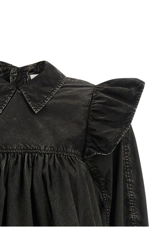Блузка «Black Washed Frill» Черная A1040061099