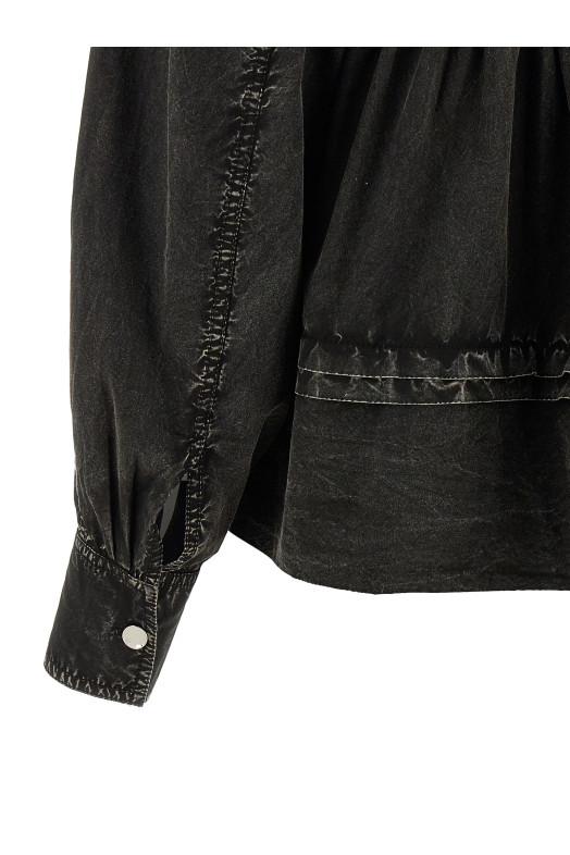 Блузка «Black Washed Frill» Черная A1040061099