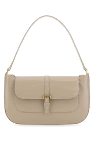 Cappuccino leather Miranda shoulder bag Khaki BY FAR (22CRMDASKHWMED)