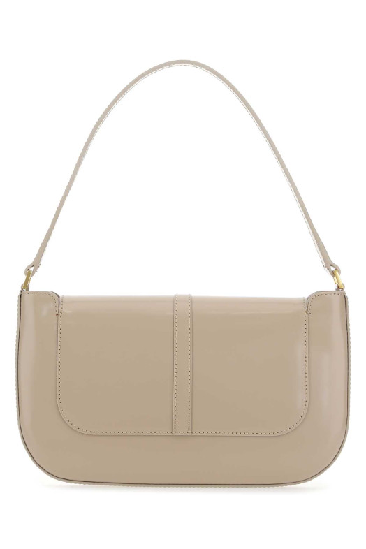 Cappuccino leather Miranda shoulder bag Khaki BY FAR (22CRMDASKHWMED)
