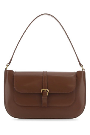 Brown leather Miranda shoulder bag BY FAR (22CRMDASTCWMED)