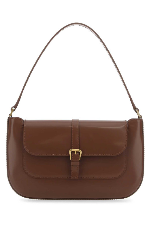 Brown leather Miranda shoulder bag BY FAR (22CRMDASTCWMED)