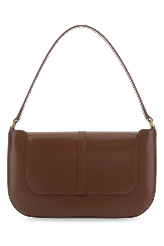 Brown leather Miranda shoulder bag BY FAR (22CRMDASTCWMED)