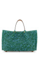 Two-tone raffia medium shopping bag VALENTINO GARAVANI (6W2B0R44IEH)