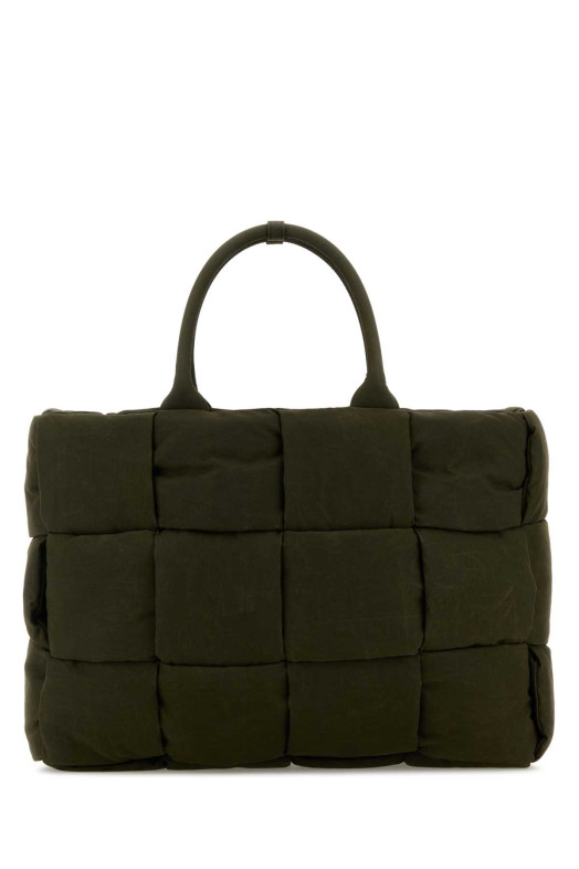 Olive green canvas large Arco Padded shopping bag BOTTEGA VENETA (795507V37X2)