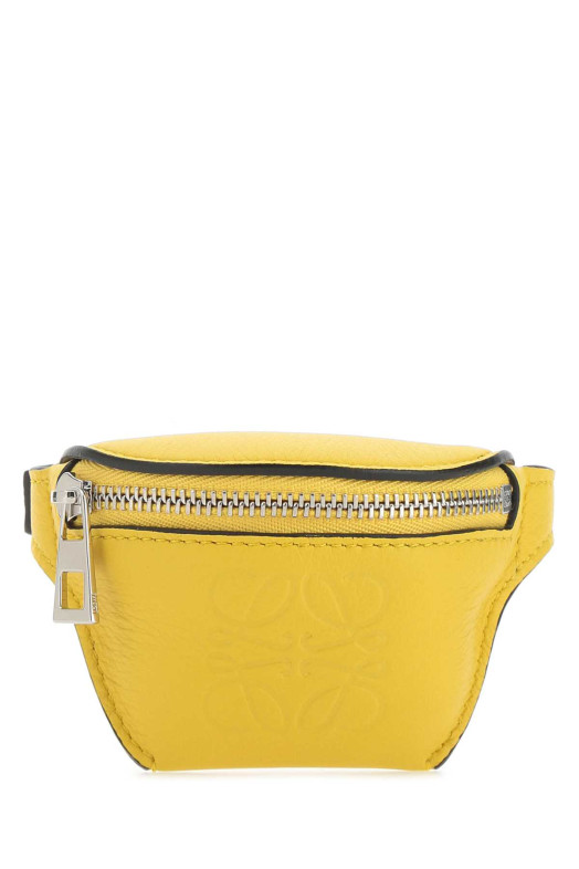 Yellow leather wrist coin purse Yellow LOEWE (C500G74X01)