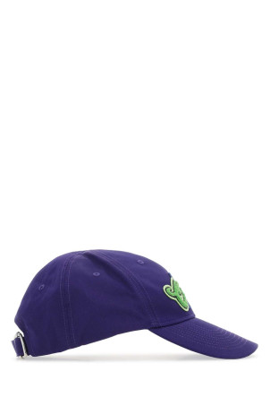 Purple cotton baseball cap OFF WHITE (OMLB041S23FAB003)