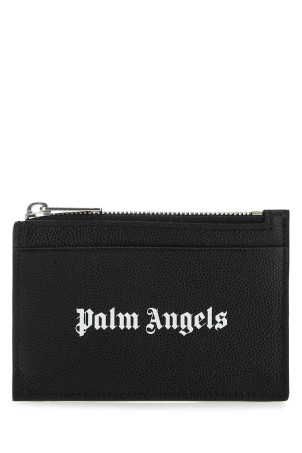 Black leather card holder PALM ANGELS (PMND007F22LEA002)