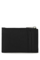 Black leather card holder PALM ANGELS (PMND007F22LEA002)