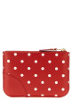 Polka Dots Printed card holder Red