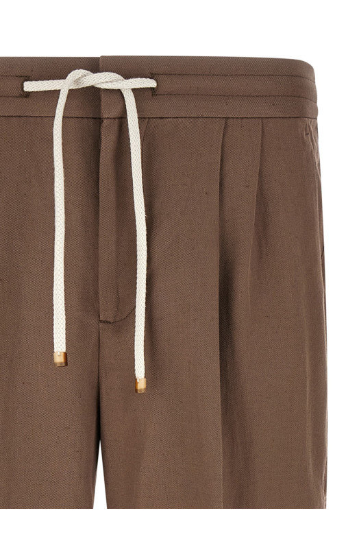 Linen trousers Brown