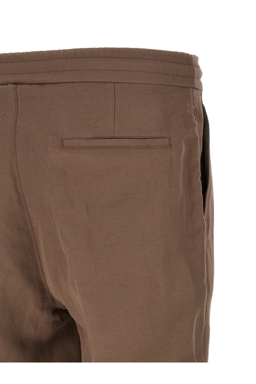 Linen trousers Brown