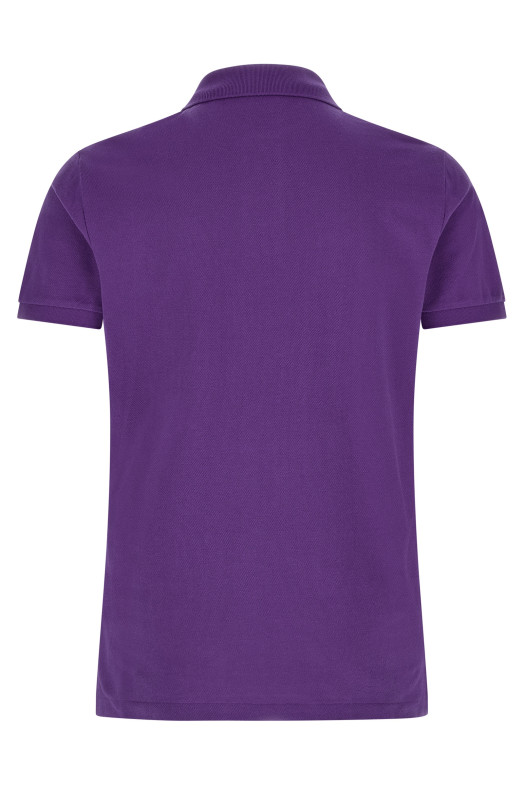 Logo embroidery polo shirt Purple