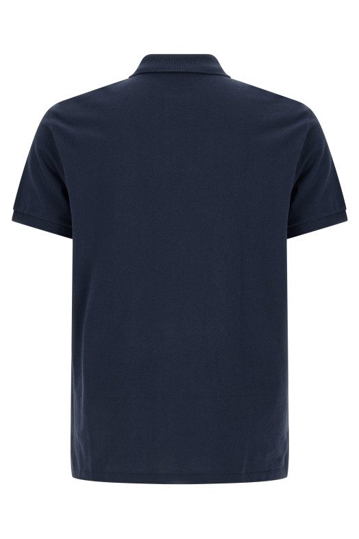 Logo embroidery polo shirt Blue