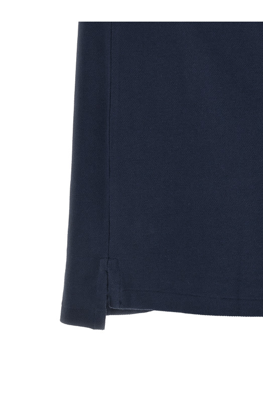 Logo embroidery polo shirt Blue