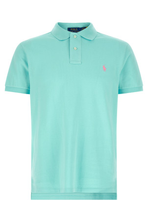 Logo embroidery polo shirt BLUE