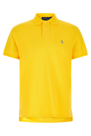 Logo embroidery polo shirt Yellow