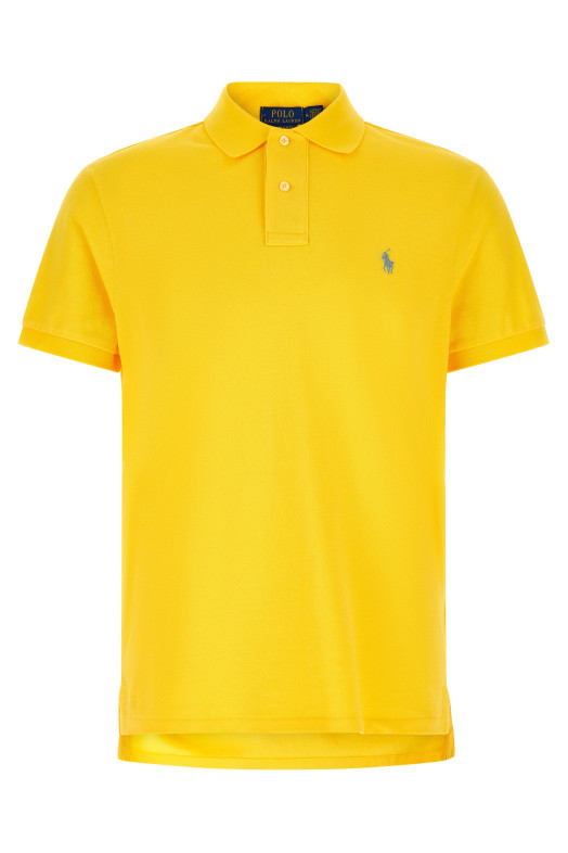 Logo embroidery polo shirt Yellow