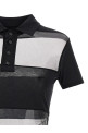 ‘Sheer Striped’ polo shirt Black