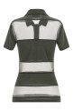 'Sheer Striped' polo shirt Green