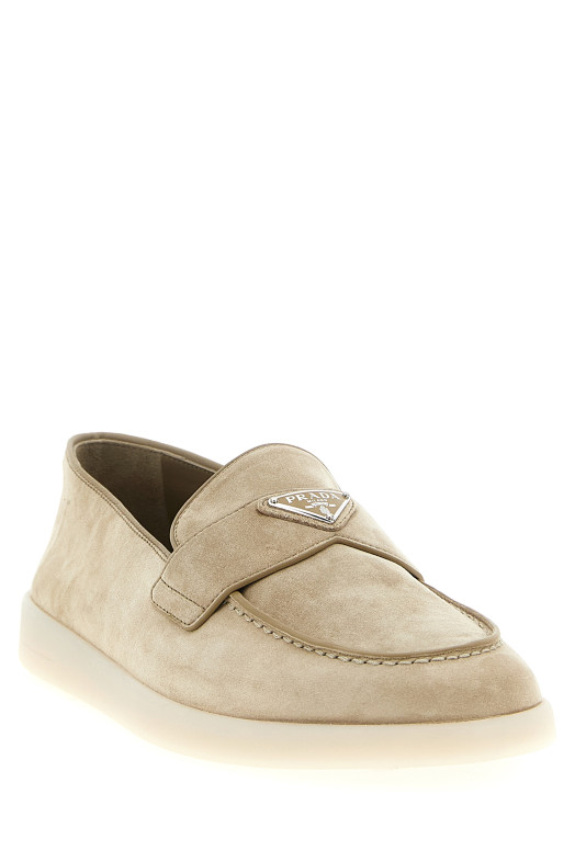 Suede loafers Beige